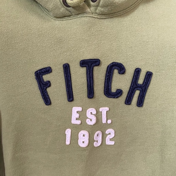 Abercrombie and Fitch Green Hoodie Sweatshirt. - Picture 3 of 6
